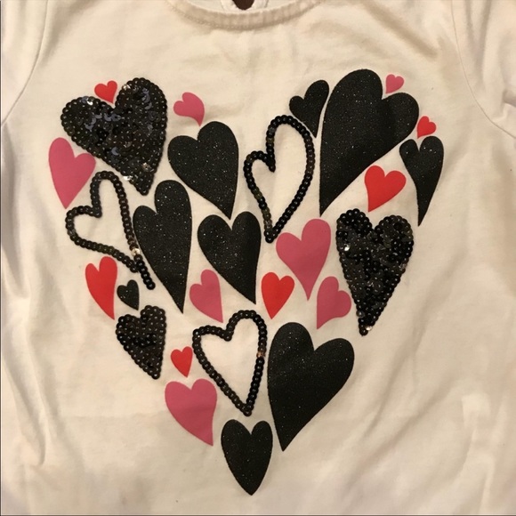 Children's Place Heart Sequin Tunic Ruffle Top - Picture 2 of 6